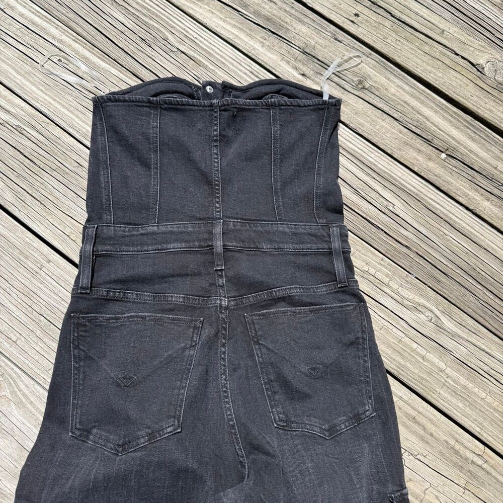 NWT Hudson Jeans Bustier Cargo Jumpsuit Rivera Noir Denim Black - Picture 8 of 8